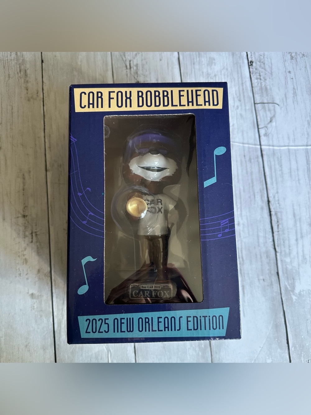 NEW WITH TAGS CARFOX BOBBLEHEAD 2025 NEW ORLEANS LOUISIANA EDITION